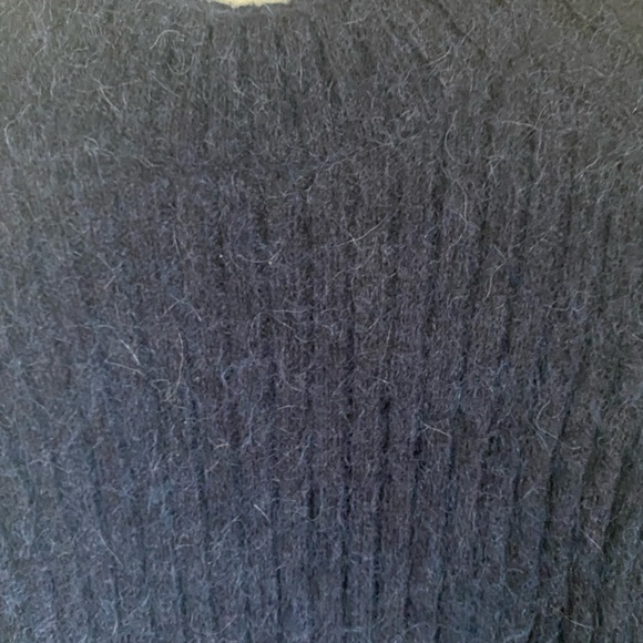 Banana Republic Wool Alpaca Blend Ribbed Eyelash Mock Neck Preppy Sweater XS - Picture 12 of 12